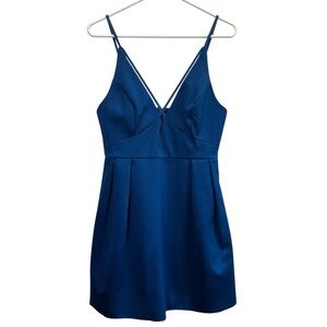 Top shop Structured Blue Cocktail Dress. Size 8